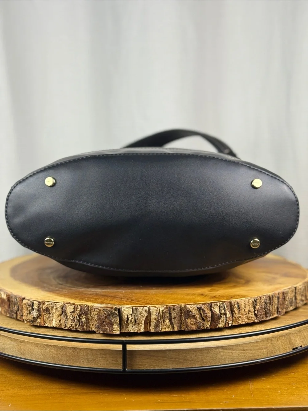 Calvin Klein Sophia Leather Hobo Shoulder Bag-Black & Gold Accent Chain EUC